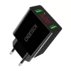 Choetech 2 Portos USB-A Hálózati Töltő Kijelzővel (C0028)