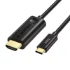 Choetech USB-C HDMI Kábel, 1.8m, (Fekete) (CH0019)