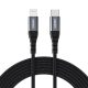 Choetech USB-C - Lightning 1,2M Kábel - Fekete