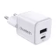 Choetech 30W Dual Portos USB-C És USB-A Fali Töltő (PD5012-White)