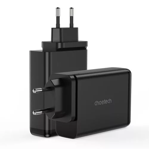Choetech töltő GaN 140W 4 ports (2x USB C, 2x USB) (fekete)