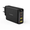 Choetech töltő GaN 140W 4 ports (2x USB C, 2x USB) (fekete)