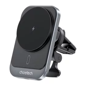   Choetech Mágneses Autós Telefontartó 15W Vezeték Nélküli Töltővel (T206-F)