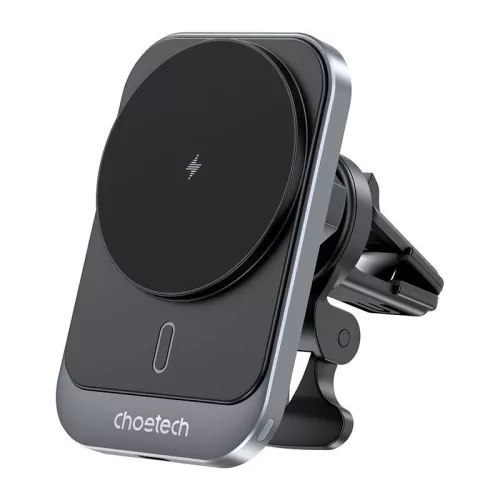 Choetech Mágneses Autós Telefontartó 15W Vezeték Nélküli Töltővel (T206-F)