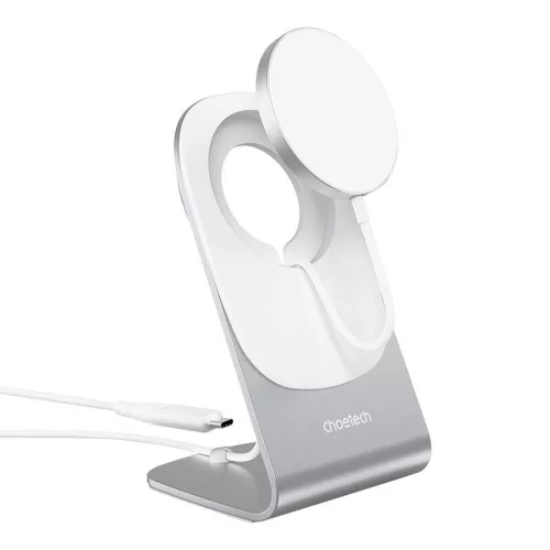 Choetech 15W (Fehér) Vezeték Nélküli Töltő Tartóval (T518-F+H046)