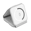 Choetech 3in1 Mágneses Vezeték Nélküli Töltő 15W (Fehér) (T588-F White)