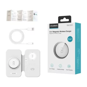   Choetech 3in1 Vezeték Nélküli Töltőállomás (Fehér) (T616-F)
