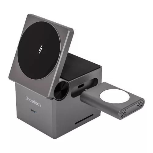 Choetech 3in1 15W Vezeték Nélküli Töltő (Fekete) (T632-F)