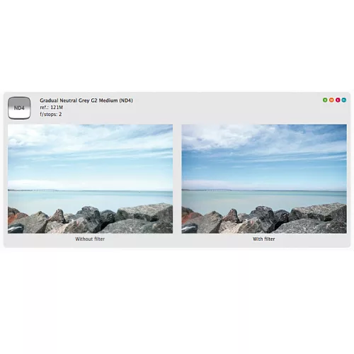 Cokin közepes átmenetes szürkeszűrő - Neutral Grey G2 medium (ND4) (0.6) - X121M