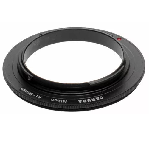 Caruba Nikon AI - 58mm makró objektív fordító adapter