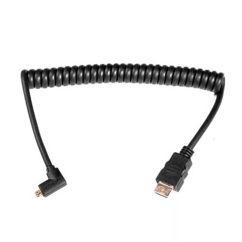 Caruba HDMI-Micro HDMI spirálkábel (hajlított - 90°)