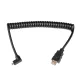 Caruba HDMI-Micro HDMI spirálkábel (hajlított - 90°)