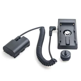   Caruba Canon LP E6 Folyamatos Töltő akkumulátor + F970 akkumulátor hüvely (rugós kábel)