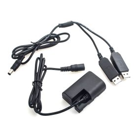   Caruba Canon LP E6 Folyamatos Töltő akkumulátor + 5V 2A Dual USB kábel