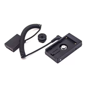   Caruba Canon LP E17 (DR E18) Dummy akkumulátor + F970 akkumulátor hüvely (rugós kábel)