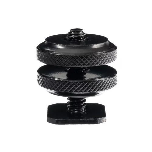 Caruba univerzális vakupapucs adapter 1/4" külső menet + távtartó (fekete)