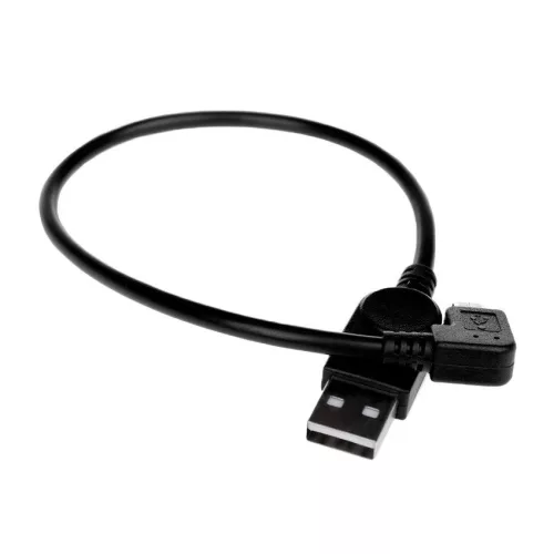 Caruba USB 2.0 kábel (A apa - Mini-B 90° derékszögű, 0,3m)