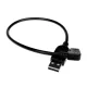 Caruba USB 2.0 kábel (A apa - Mini-B 90° derékszögű, 0,3m)