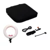 Caruba Vlogger 12" LED körlámpa szett + táska rózsaszín)