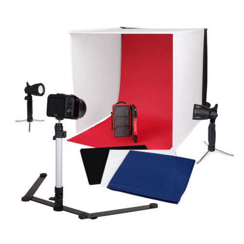 Caruba Fotódoboz, Tárgysátor + LED Lámpa - 60x60x60cm