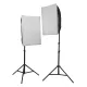 Caruba LED 50x70cm Softbox Szett E27 LED Izzóval all-in-1 világítás-szett