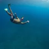 Caruba teljes arcos összecsukható sznorkelmaszk + akciókamera rögzítés (kék, L/XL) [Full Face Snorkel Mask Swift - Foldable]