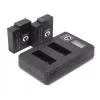 Caruba 2db GoPro Hero 5/6/7 akciókamera akkumulátor + dupla töltő szett