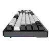 Dareu EK104 Mechanikus Billentyűzet (Piros) Kapcsolókkal (Fehér) - (Fekete) (EK104-White-black)