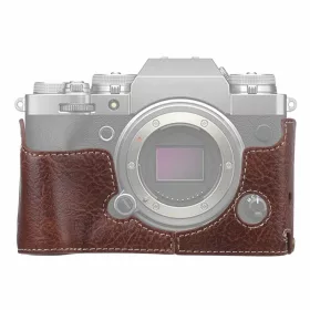 Fujifilm X-T4 PU Bőr Védőtok (Barna)