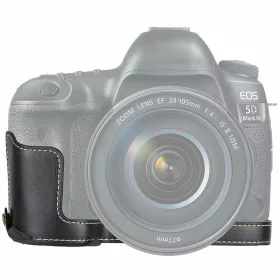   Canon EOS 5D Mark IV / 5D Mark III PU Bőr Védőtok (Fekete)