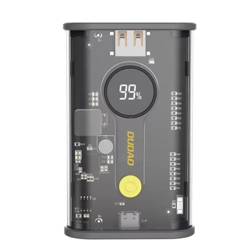Dudao powerbank K16Pro – kijelzővel, C+U, PD 22.5W, 20000mAh – Type-C kábel (0,75m) (fekete)
