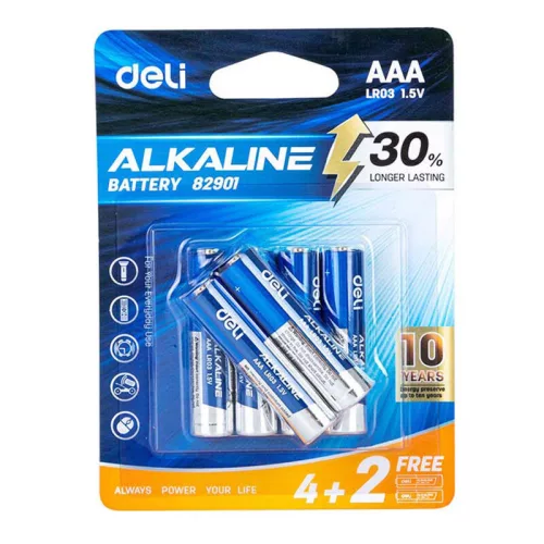 Deli Office AAA Alkáli Elem Csomag 4+2 db (E82901)