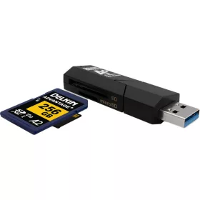 Delkin SD és MicroSD A2 kártyaolvasó (USB 3.1)