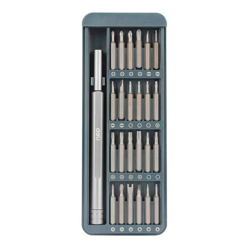 Deli Tools Precíziós Csavarhúzó Készlet, 25 db (EDL241025)