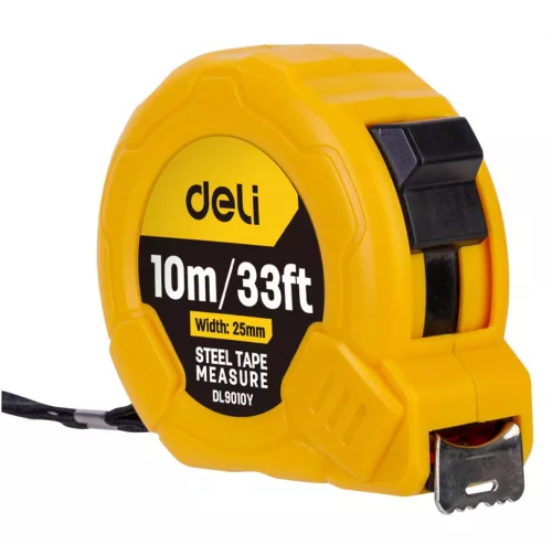 Deli Tools 10m (Sárga) Mérőszalag (EDL9010Y)