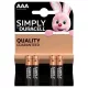 DURACELL AAA LR03 Alkáli Elem (4 db/bliszter)