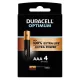 DURACELL elem (LR03) AAA Alkaline Optimum (4 elem / blister)