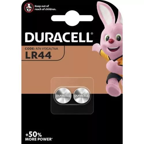 Duracell elem (LR44) gomb Alkaline (2 elem/ blister)
