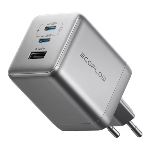 EcoFlow RAPID Pro 100W GaN Hálózati Töltő, 2xUSB-C, 1xUSB-A (54299)