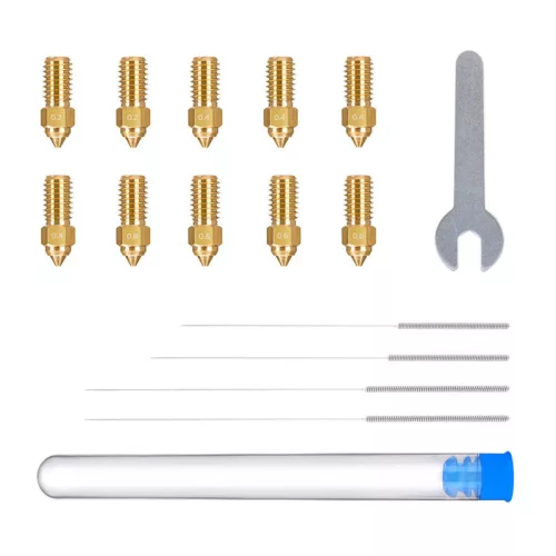 ELEGOO Neptune 4 / 4 Pro sárgaréz fúvóka-kit (0,2mm x 2 db, 0,4mm x 4 db, 0,6mm x 2 db, 0,8mm x 2 db)