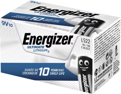 Energizer Ultimate Lithium 9V B2B 10 darabos csomag