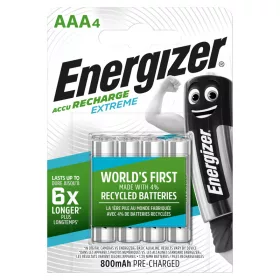   Energizer Újratölthető Extreme Eco AAA 800mAh 4 darabos csomag