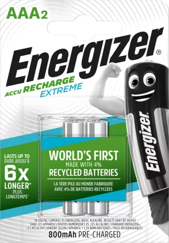 Energizer Újratölthető Extreme Eco AAA 800mAh 2 darabos csomag
