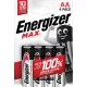 Energizer Max AA elem (4 db-os csomag)