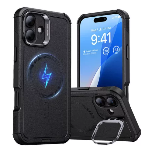 ESR iPhone 16 Plus Tok + Állvány, (Fekete) (1A7640102)