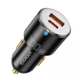 Essager 100W USB-A És USB-C Autós Töltő (ECCAC-QTZ01)