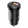 Essager Autós Töltő 1xUSB-A 1xUSB-C 45W (Fekete)