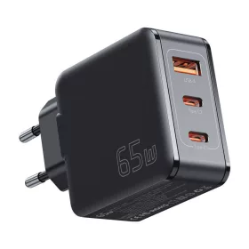   Essager 65W GaN Fali Töltő, 2xUSB-C És USB-A Csatlakozó (ECT2CA-JZB01-Z)