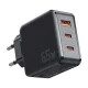 Essager 65W GaN Fali Töltő, 2xUSB-C És USB-A Csatlakozó (ECT2CA-JZB01-Z)
