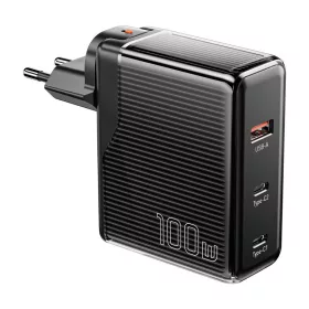   Essager 100W GaN USB-A És USB-C Fali Töltő (ECT2CA-ZXB01-Z)